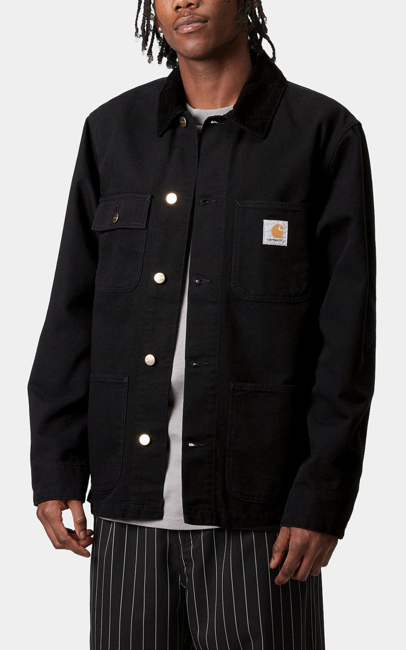 Carhartt WIP Michigan Coat Dearborn Canvas Rinsed Black/Black