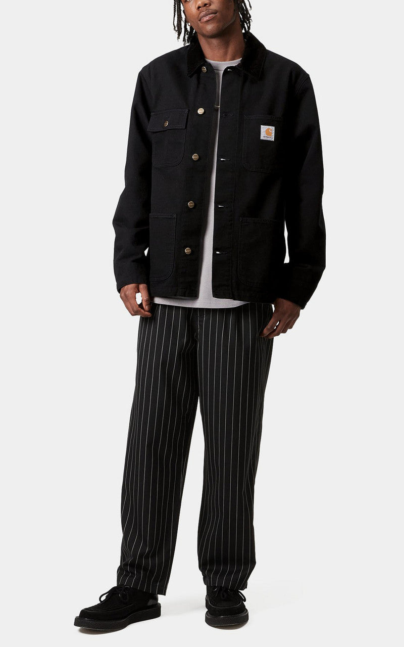 Carhartt WIP Michigan Coat Dearborn Canvas Rinsed Black/Black