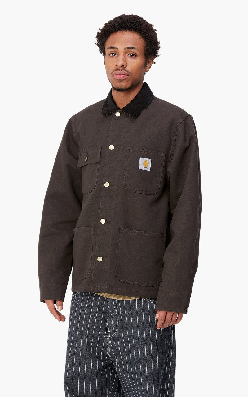 Carhartt WIP Michigan Coat Dearborn Canvas Tobacco/Black Rigid