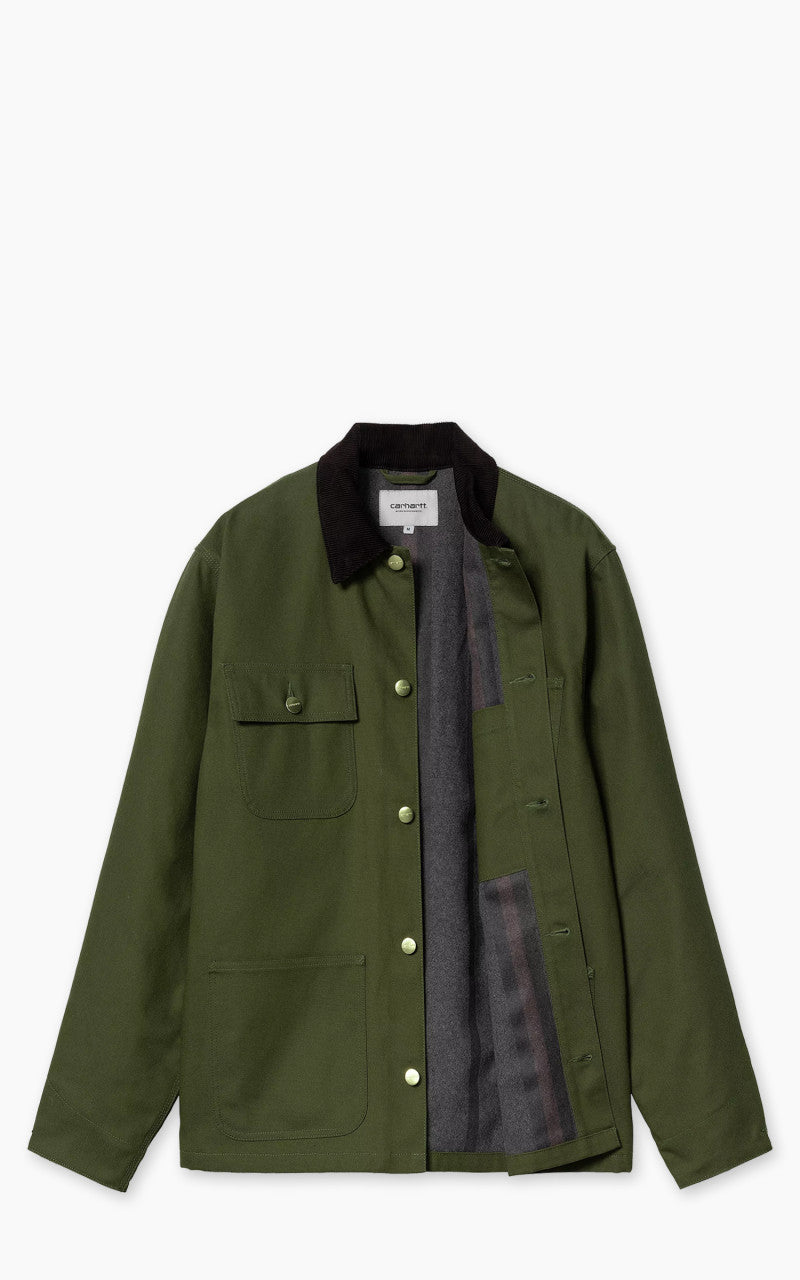 Carhartt WIP Michigan Coat Winter Dearborn Canvas Tarragon/Black