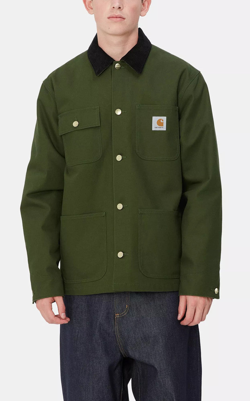 Carhartt WIP Michigan Coat Winter Dearborn Canvas Tarragon/Black