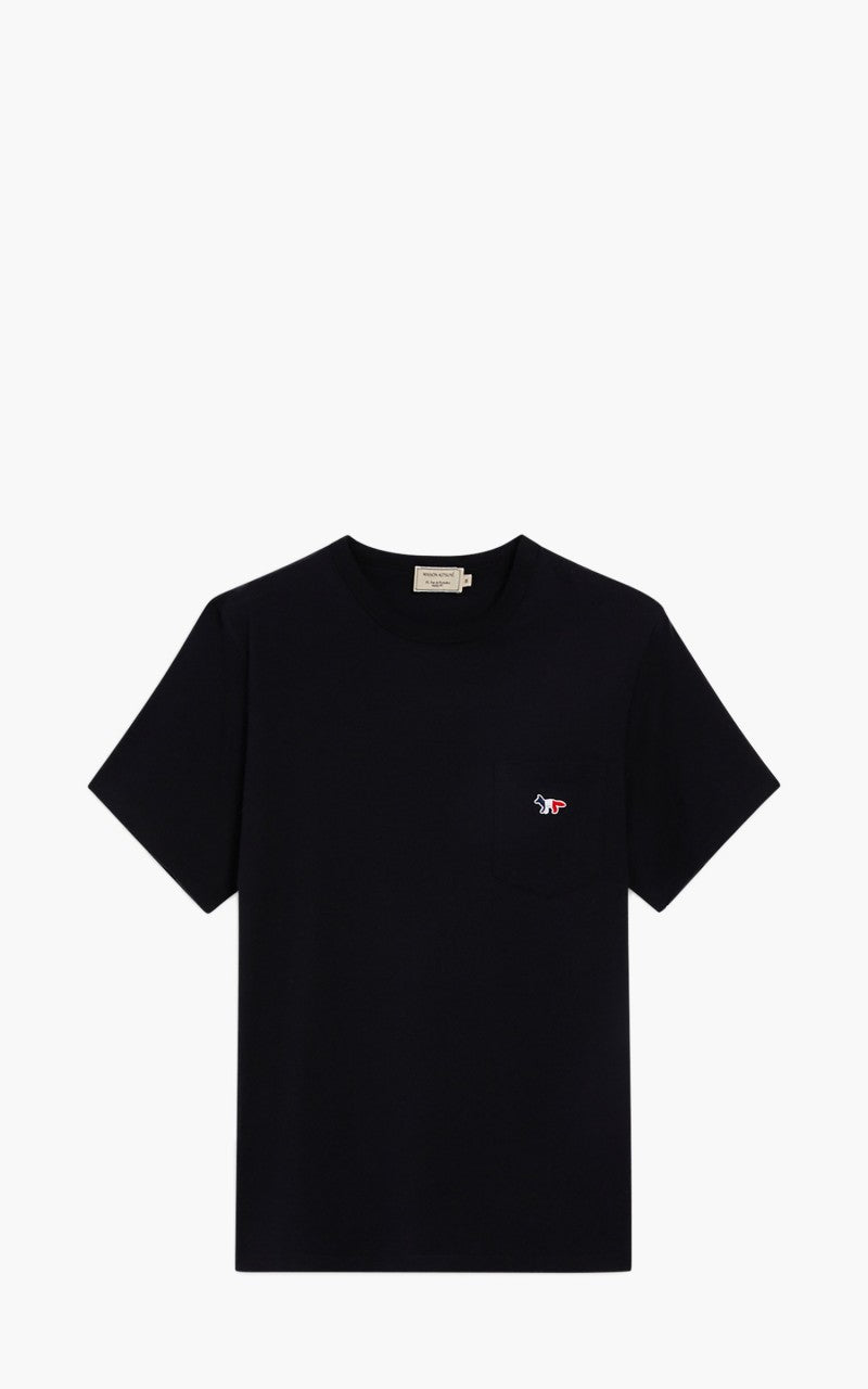 Maison Kitsuné Tricolor Fox Patch Pocket T-Shirt Black