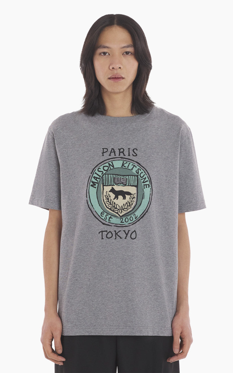 Maison Kitsuné City Coins Comfort T-Shirt Medium Grey Melange