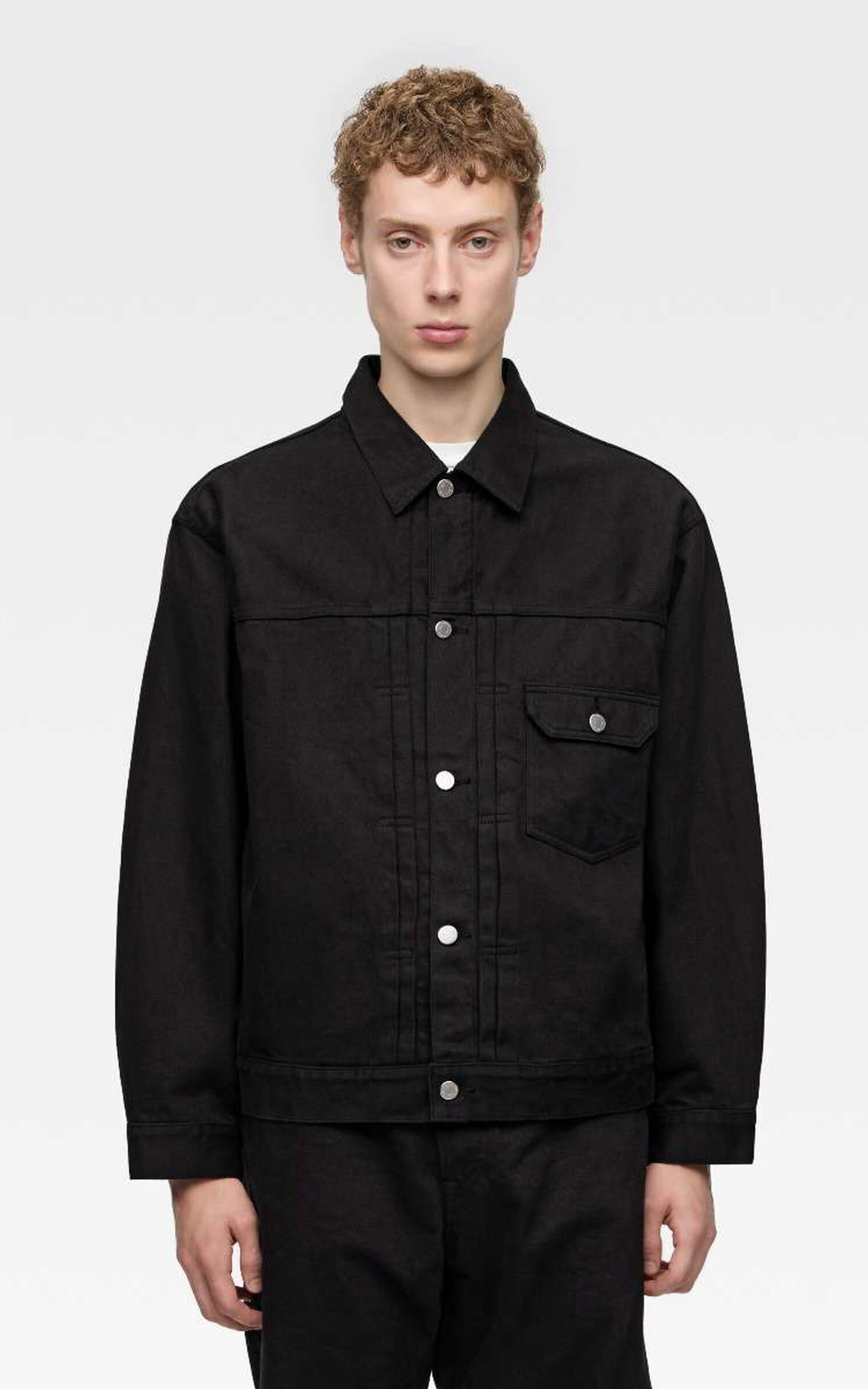 MOMOTARO JEANS MMGJ6001 #001 'Kurozome-Dye' Type 1 Denim Jacket Black