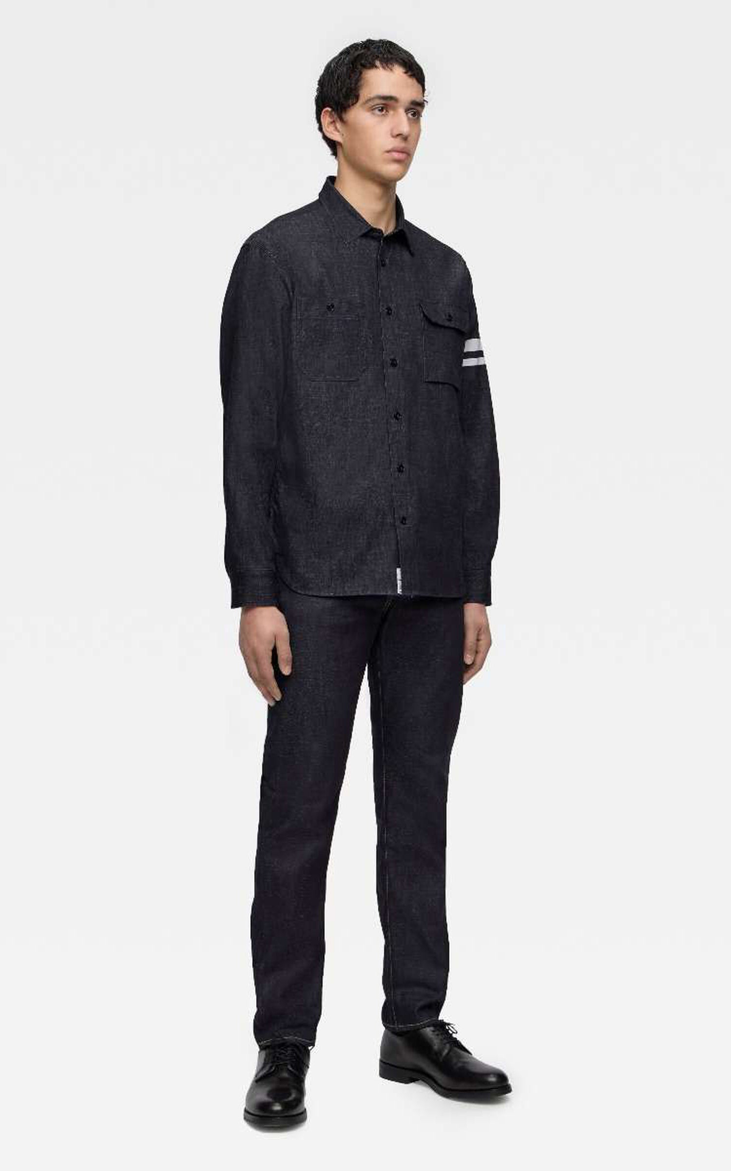 MOMOTARO JEANS MMLS3001 Triple Stitch L/S Denim Shirt Indigo