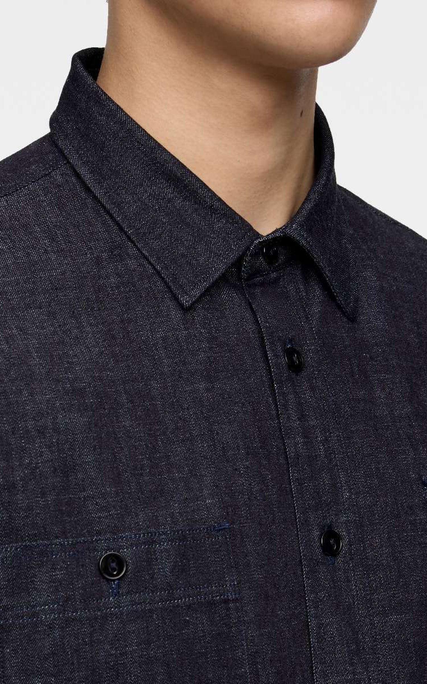 MOMOTARO JEANS MMLS3001 Triple Stitch L/S Denim Shirt Indigo