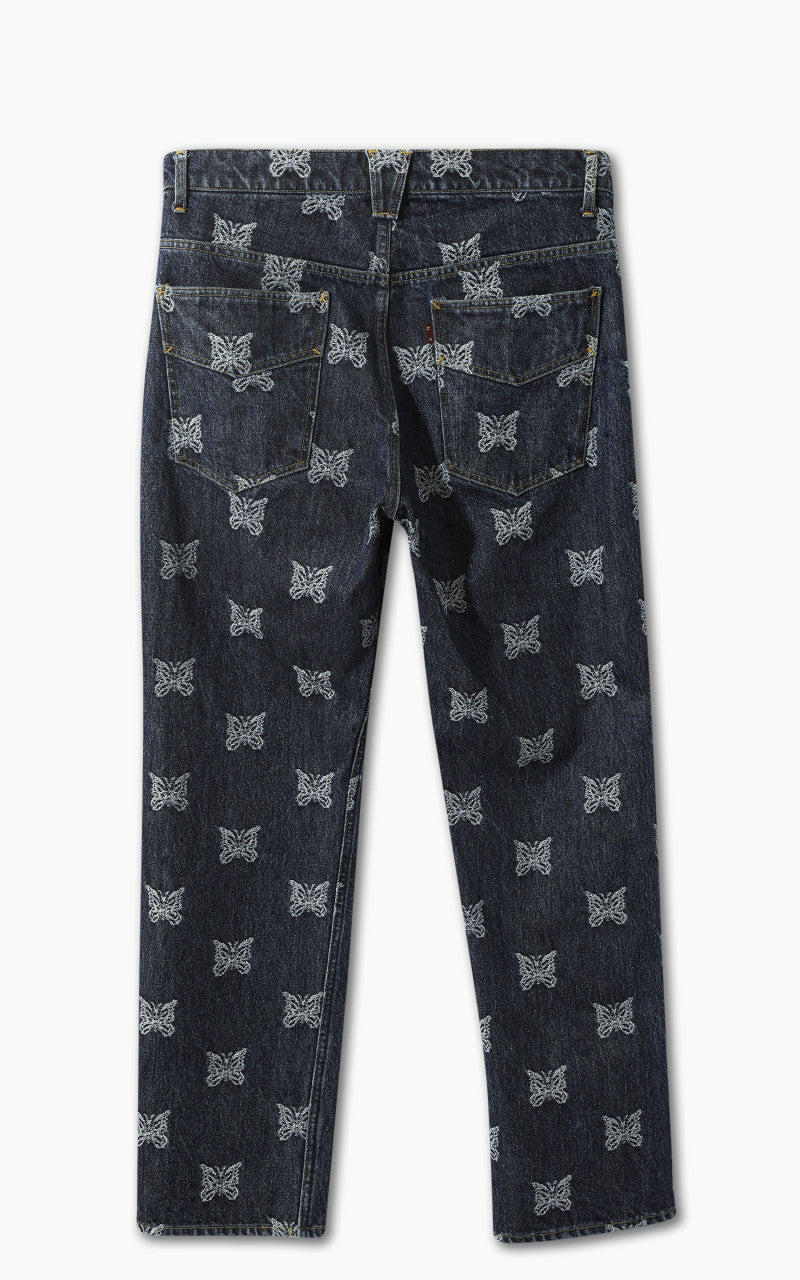 Needles Straight Jean Papillon Jacquard Denim 13oz Indigo
