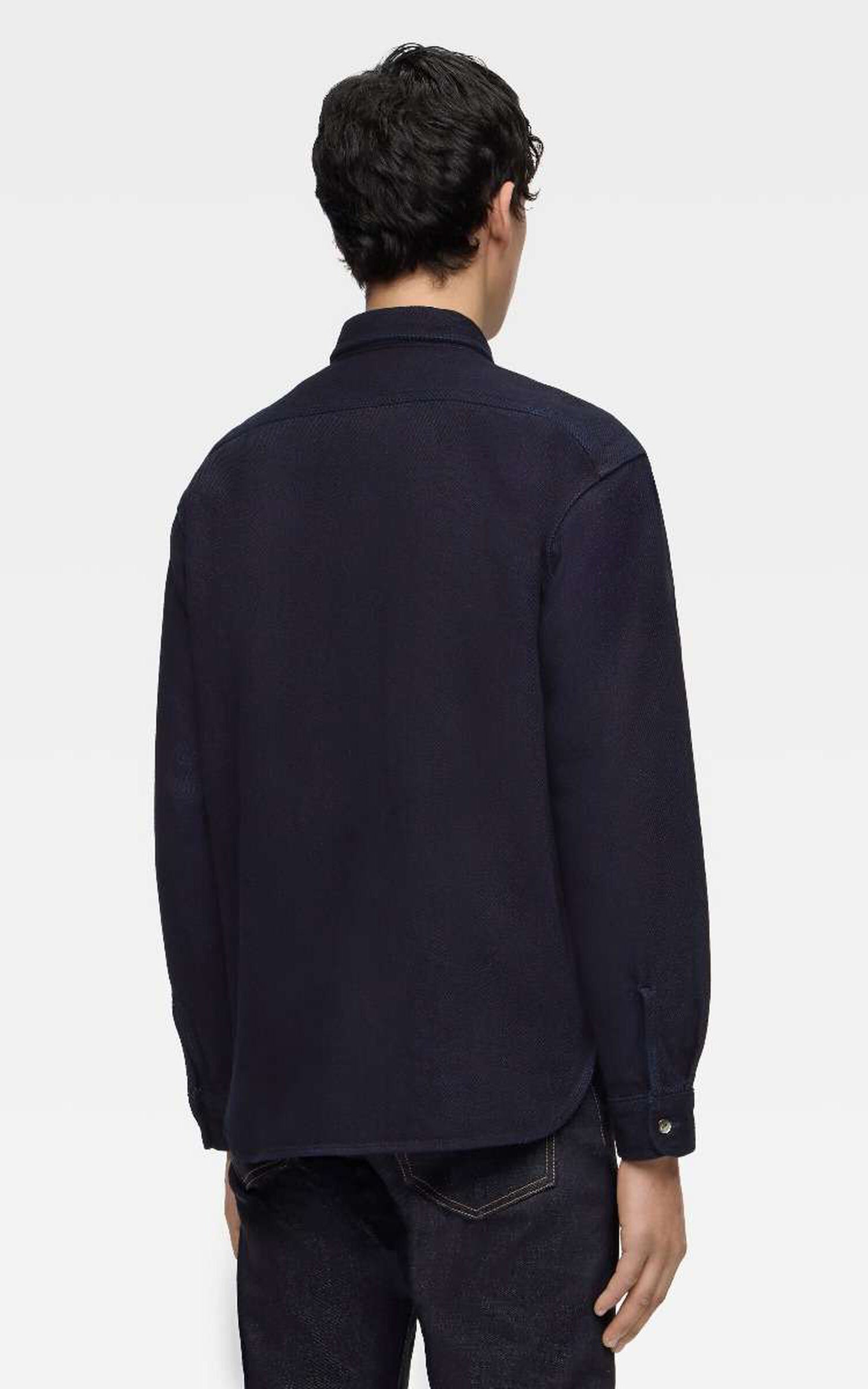 MOMOTARO JEANS MXLS1036 Triple Stitch L/S Dobby Shirt Indigo