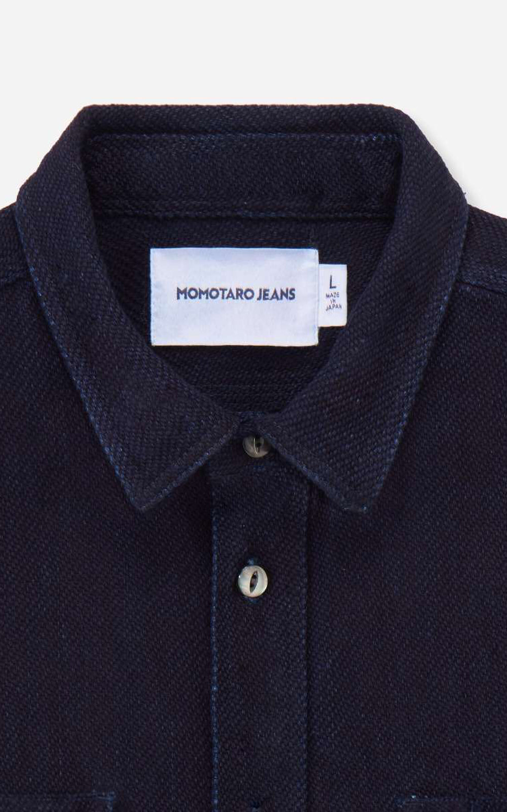 MOMOTARO JEANS MXLS1036 Triple Stitch L/S Dobby Shirt Indigo