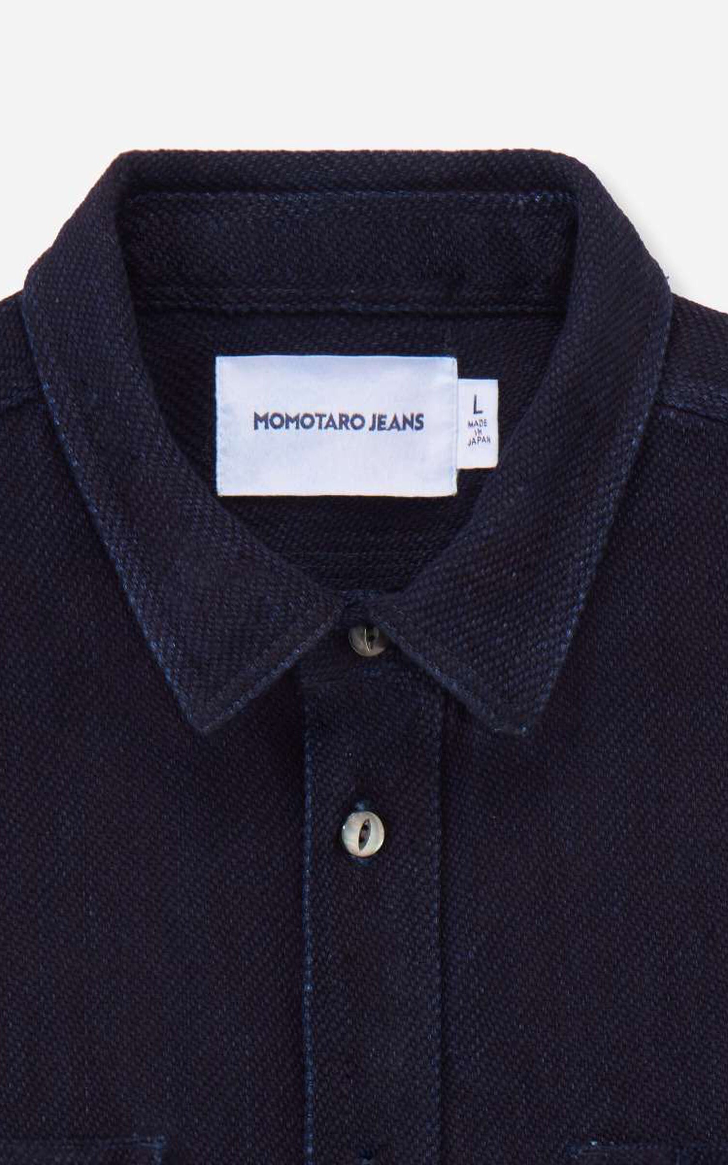 MOMOTARO JEANS MXLS1036 Triple Stitch L/S Dobby Shirt Indigo