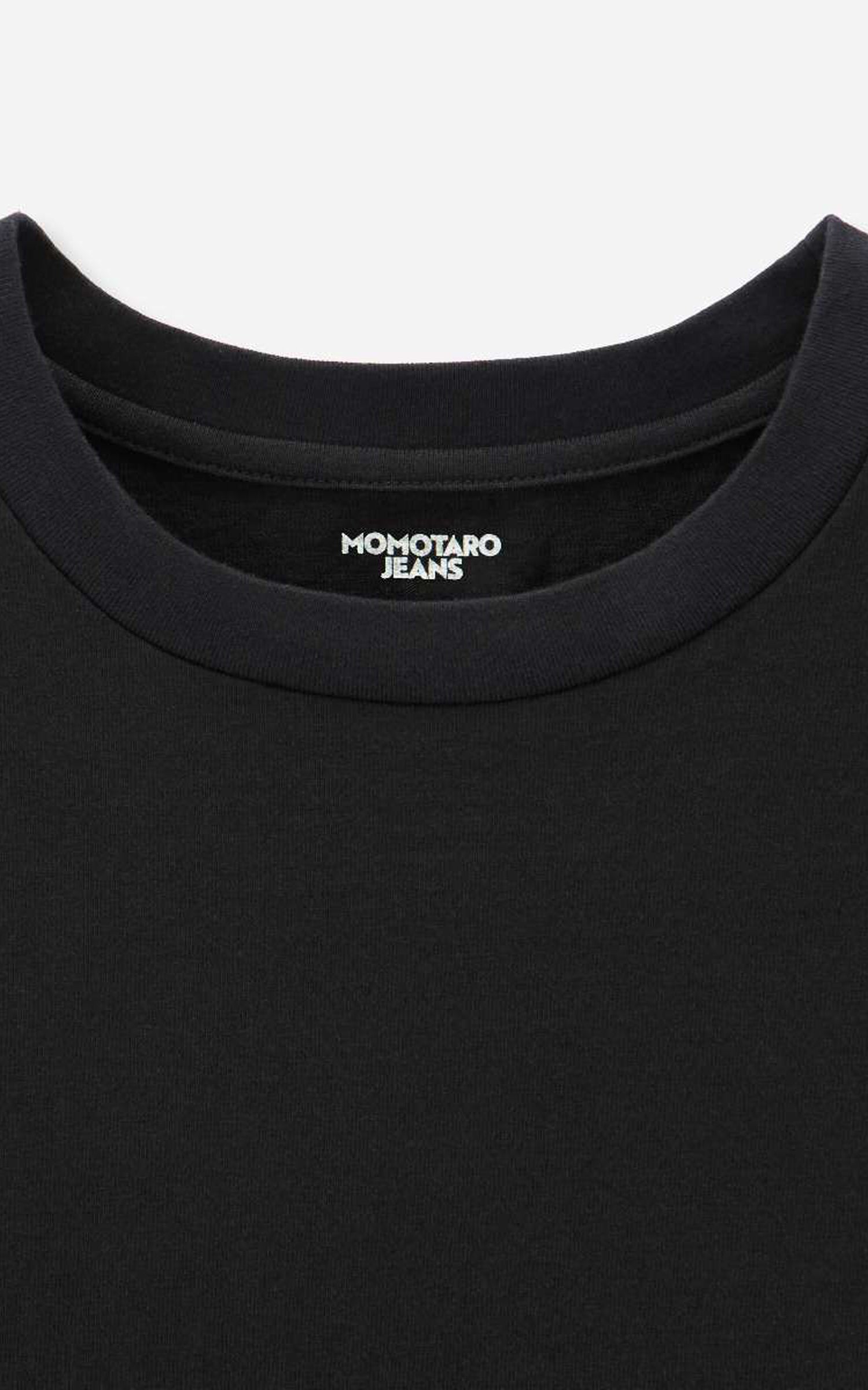 MOMOTARO JEANS MXTS6004 Discharge Print Heavy Ounce S/S T-Shirt Black 8.5oz