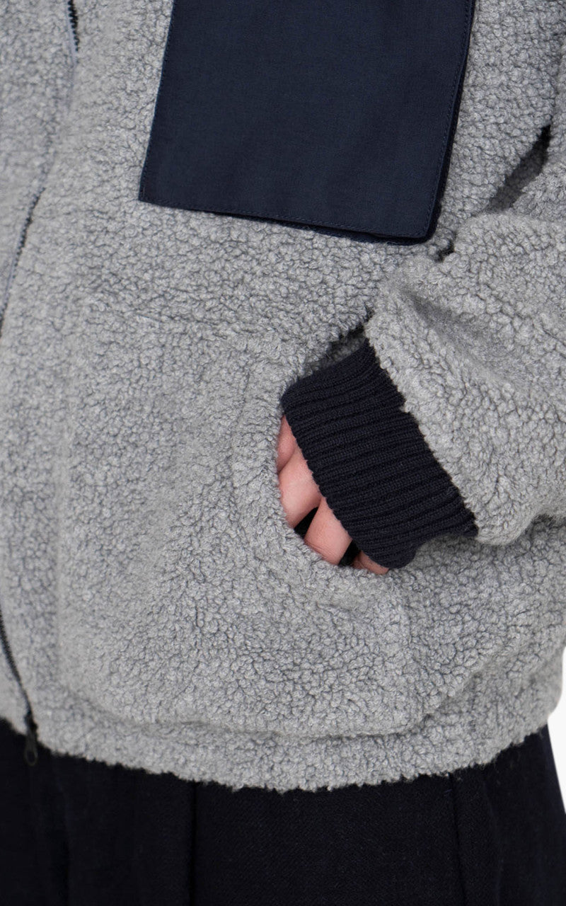 Nanamica Vintage Wool Fleece Jacket Heather Grey