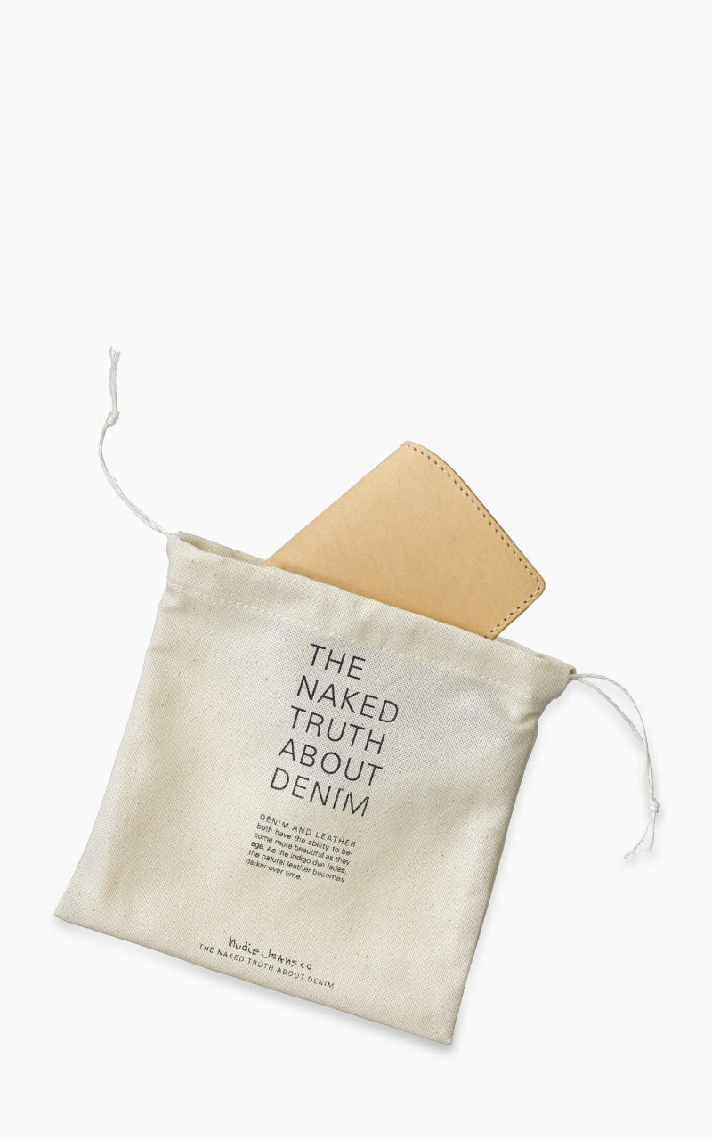 Nudie Jeans Mark Wallet Saddle Leather Natural