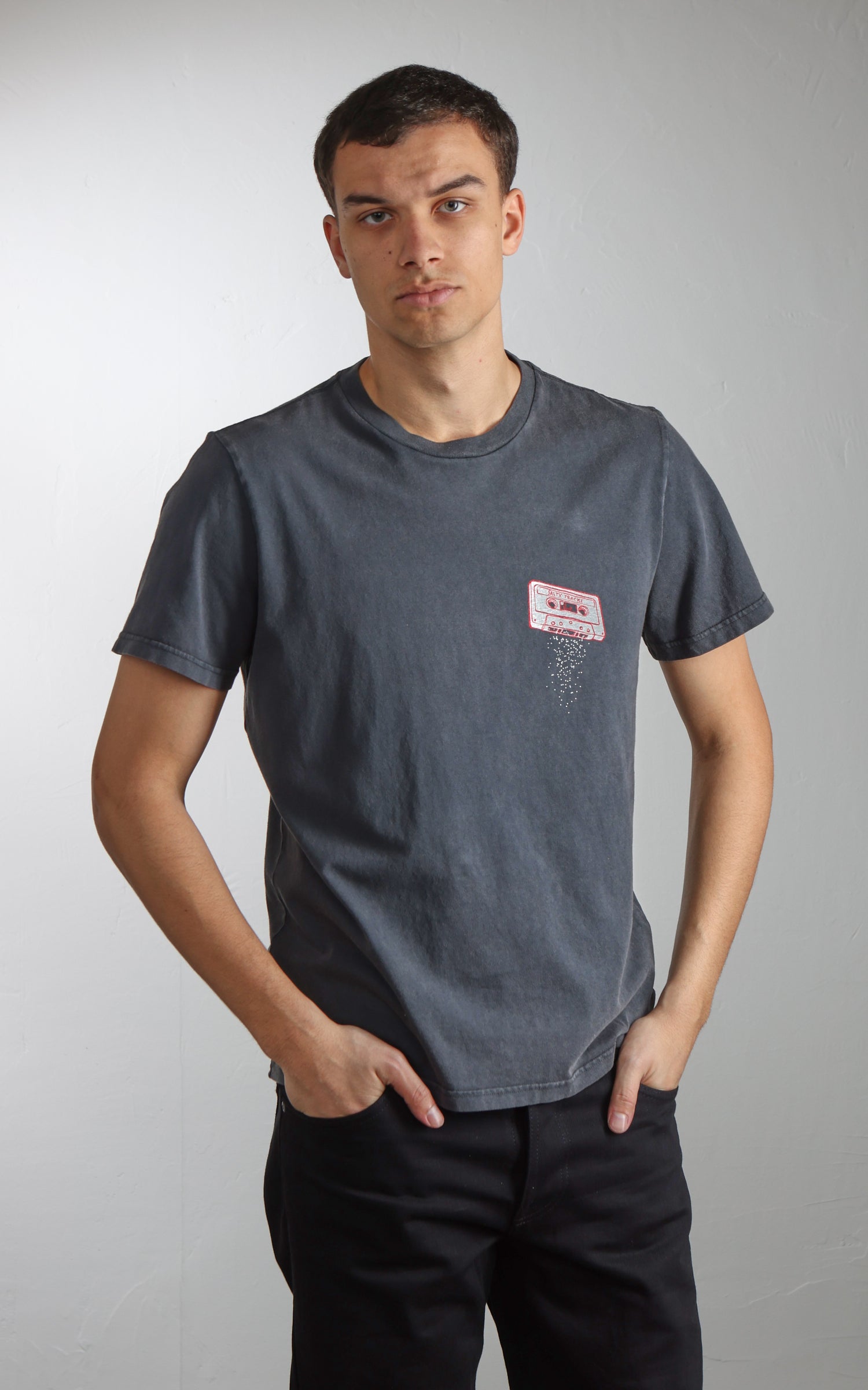 Nudie Jeans Roy Salty Tracks T-Shirt Antracite