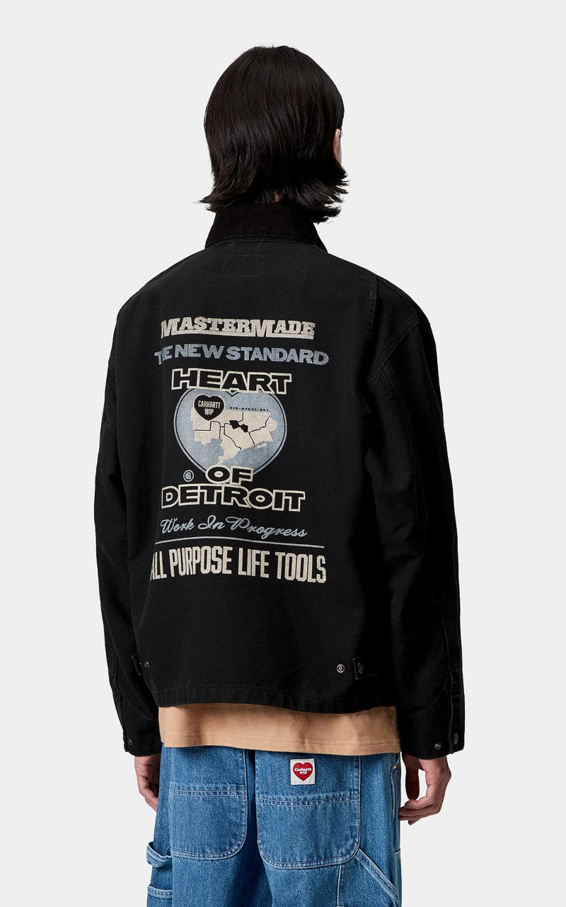 Carhartt WIP OG Arcan Graphic Jacket Heavy Stone Wash Black/Black