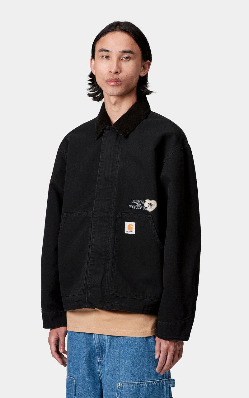 Carhartt WIP OG Arcan Graphic Jacket Heavy Stone Wash Black/Black