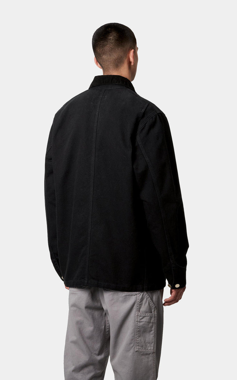 Carhartt WIP OG Chore Coat Dearborn Canvas Aged Black/Black