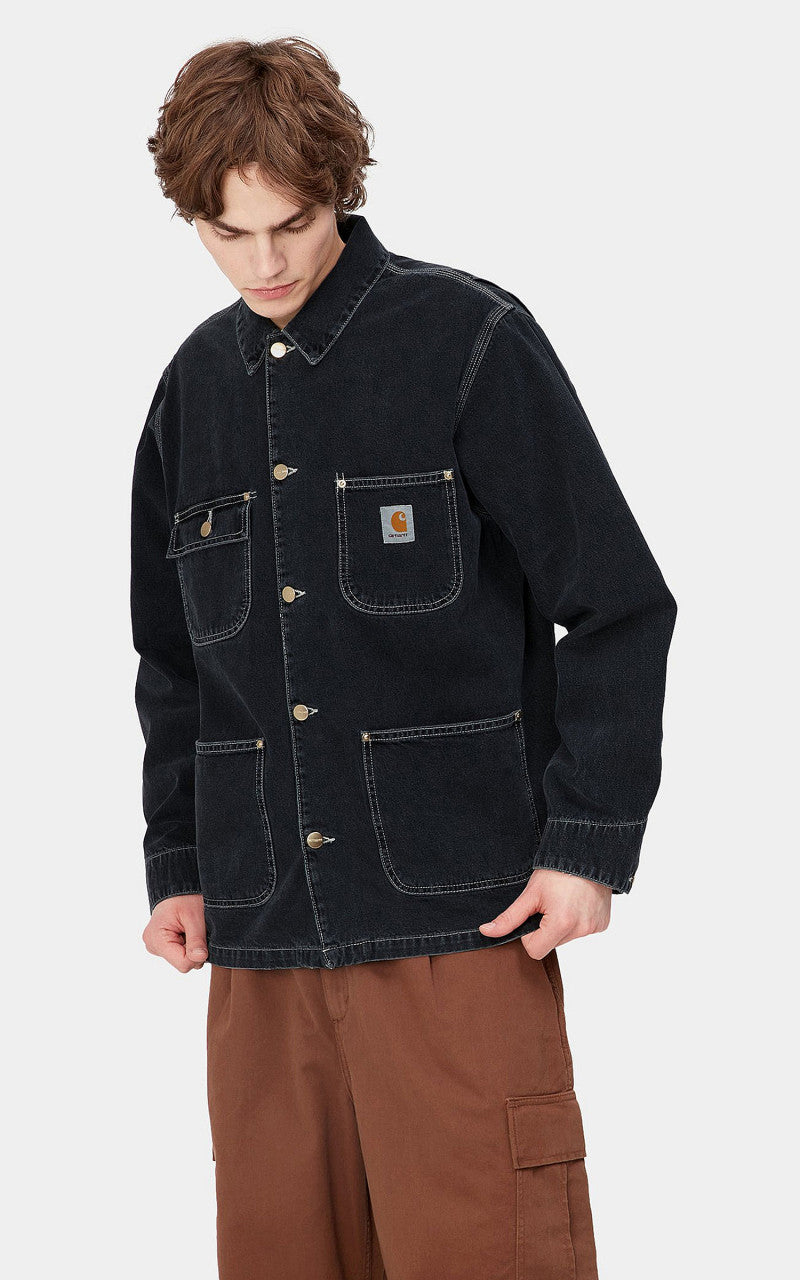Carhartt WIP OG Chore Coat Norco Denim Heavy Stone Wash Black
