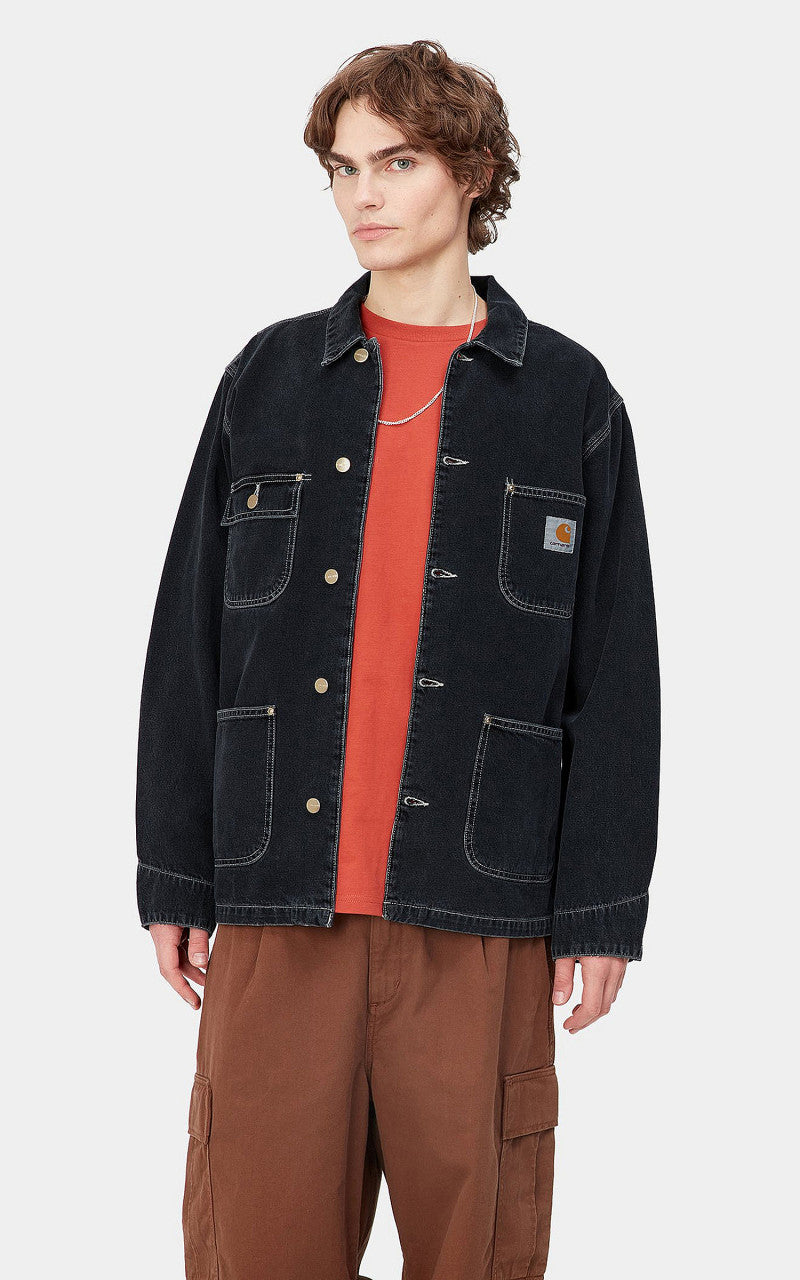 Carhartt WIP OG Chore Coat Norco Denim Heavy Stone Wash Black