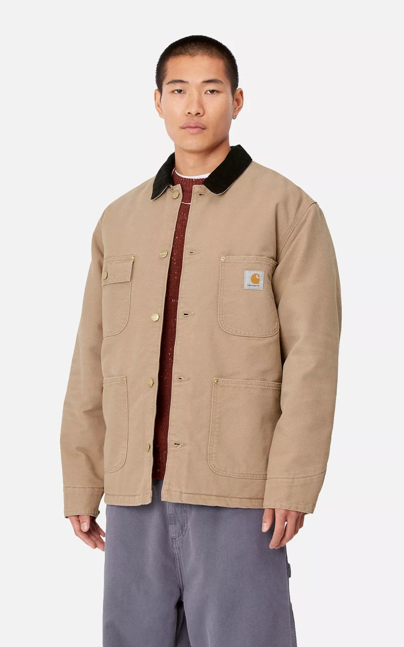 Carhartt WIP OG Chore Coat Aged Canvas Peanut/Black
