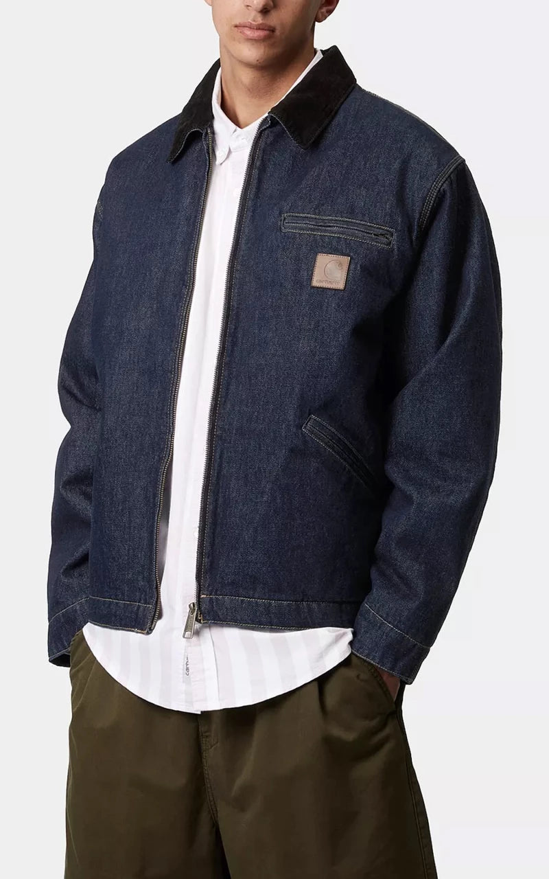 Carhartt WIP OG Detroit Jacket Smith Denim Rinsed Blue/Black