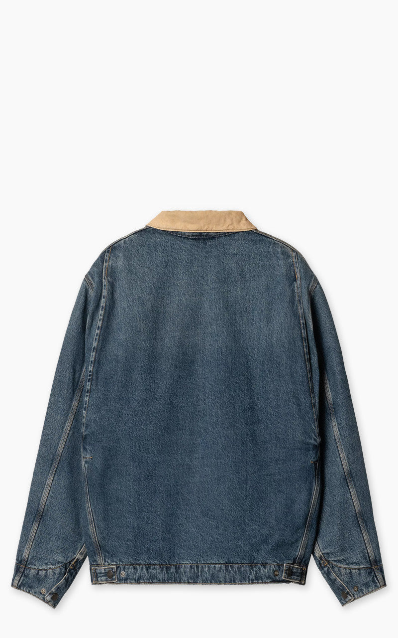 Carhartt WIP OG Detroit Jacket Smith Denim Worn Used Washed Blue/Dusty H Brown