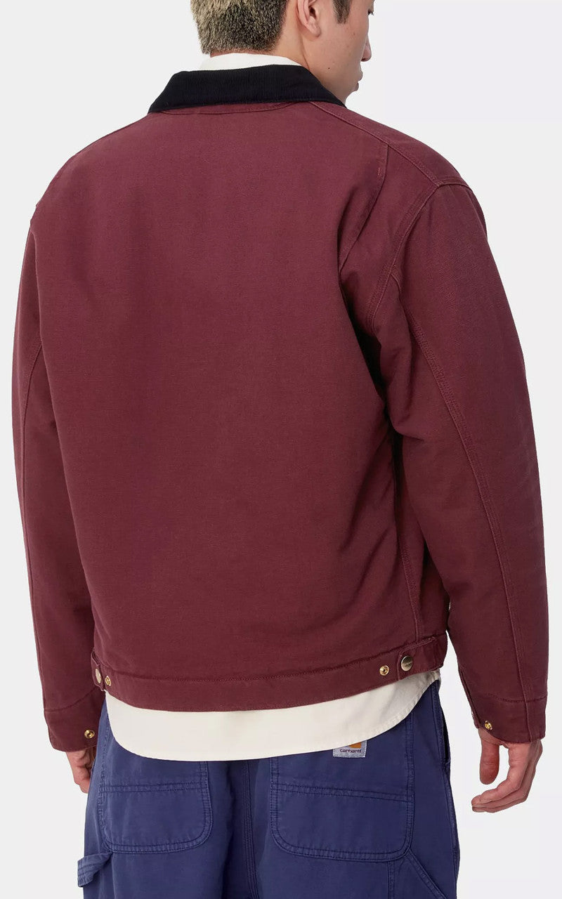 Carhartt WIP OG Detroit Jacket Winter Dearborn Canvas Aged Canvas Malbec/Black