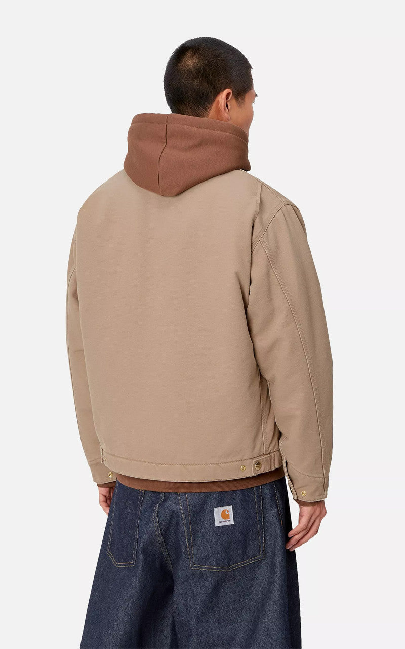 Carhartt WIP OG Detroit Jacket Winter Dearborn Canvas Aged Canvas Peanut/Black