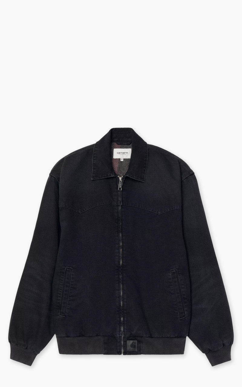 Carhartt WIP OG Santa Fe Jacket Dearborn Canvas Stone Black