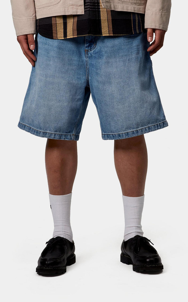 Carhartt WIP OG Single Knee Short Camano Denim Burst Washed Blue