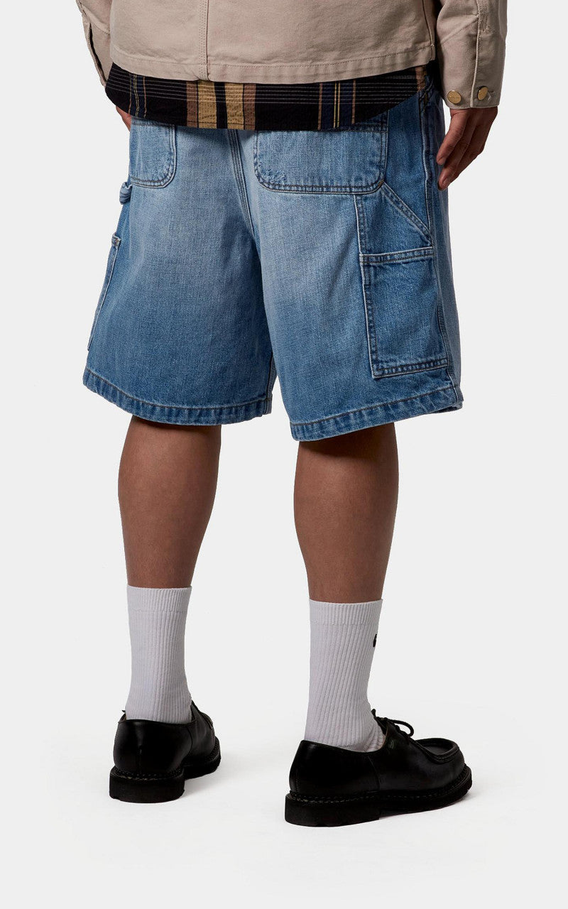 Carhartt WIP OG Single Knee Short Camano Denim Burst Washed Blue