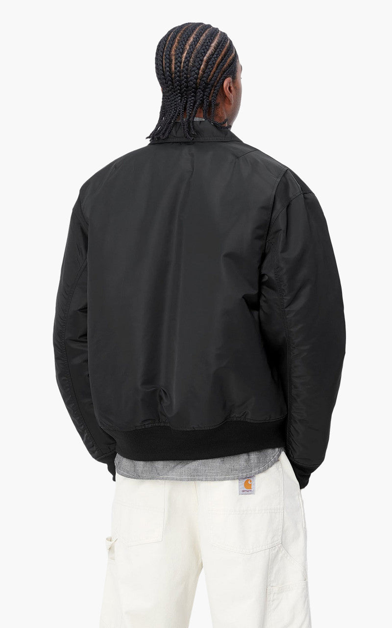 Carhartt WIP Olten Bomber Jacket Nylon Black/Smoke Green