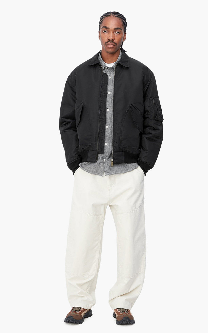 Carhartt WIP Olten Bomber Jacket Nylon Black/Smoke Green