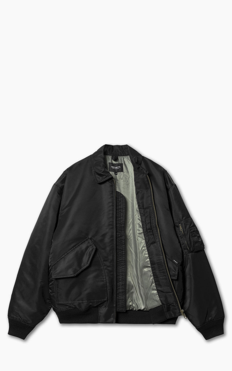 Carhartt WIP Olten Bomber Jacket Nylon Black/Smoke Green