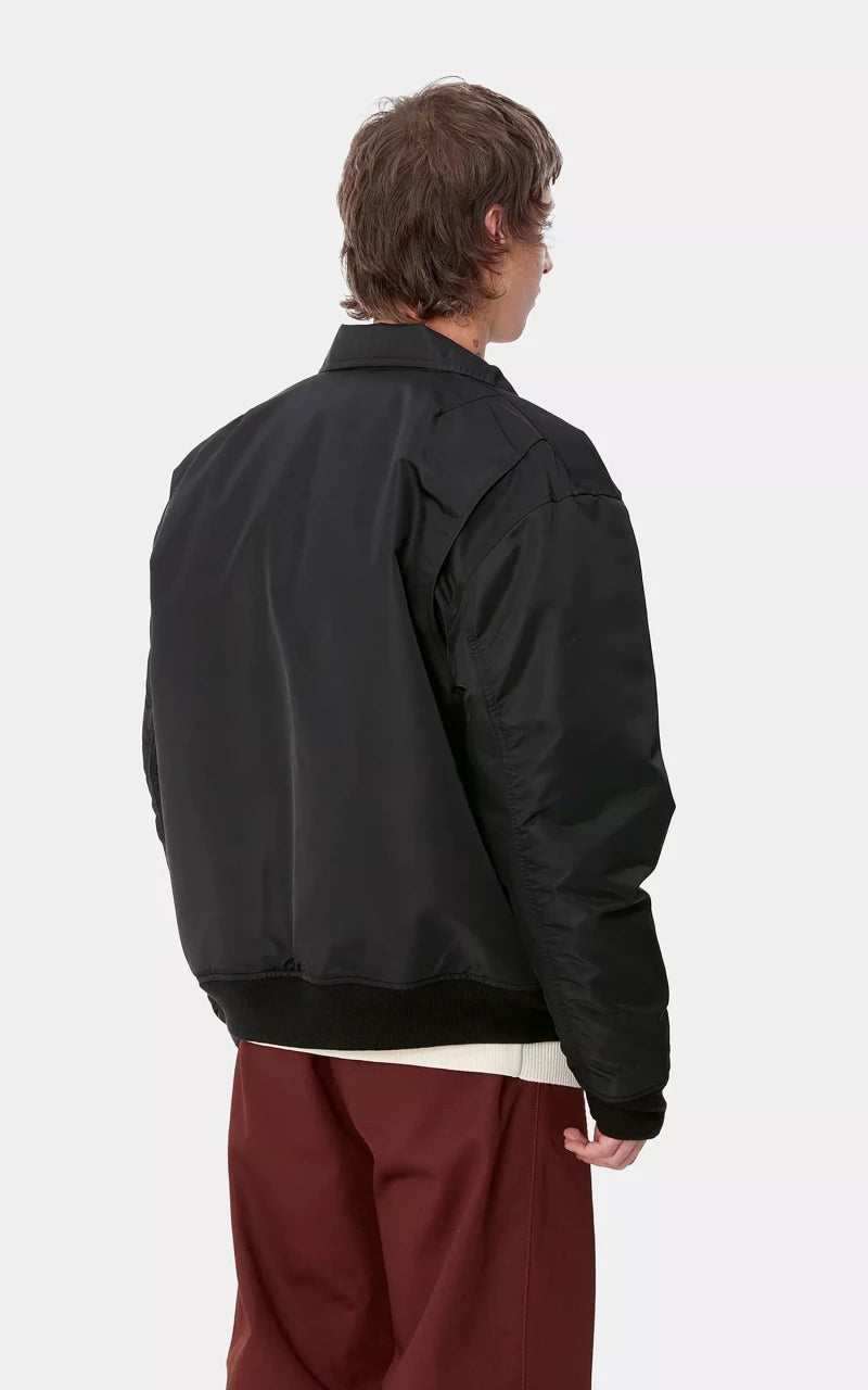 Carhartt WIP Olten Bomber ブラック XL Carhartt WIP Olten Bomber Jacket Nylon Black/Turmeric