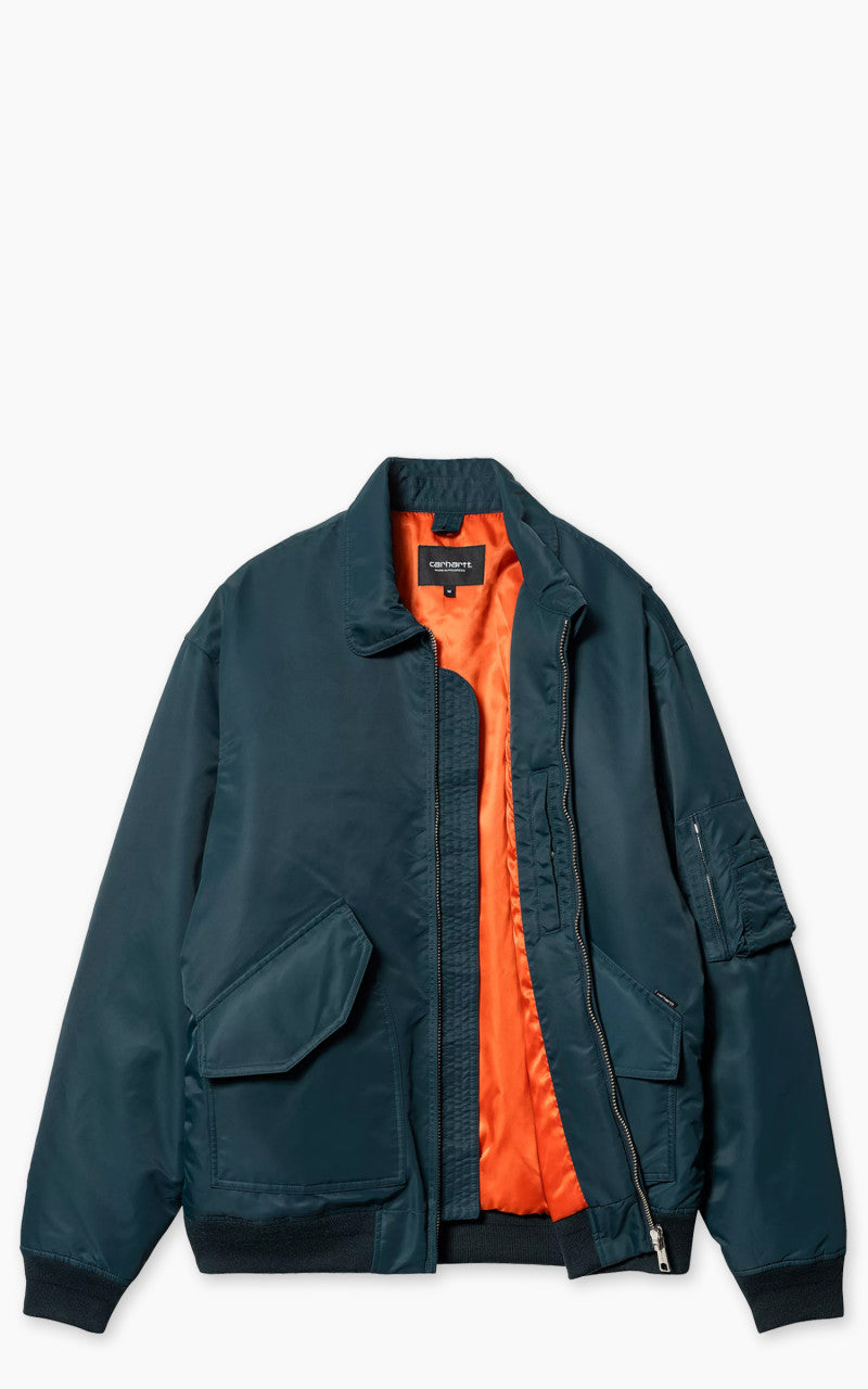 Carhartt WIP Olten Bomber Jacket Nylon Duck Blue/Turmeric