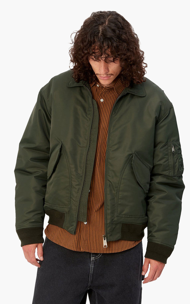 Carhartt WIP Olten Bomber Jacket Nylon Plant/Smoke Green