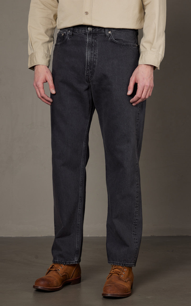 OrSlow 101 Dads Fit Denim Pants Stonewashed Black