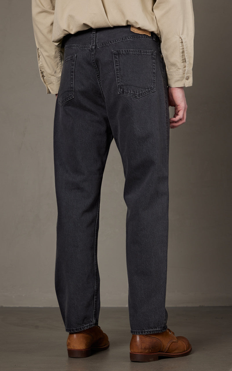 OrSlow 101 Dads Fit Denim Pants Stonewashed Black