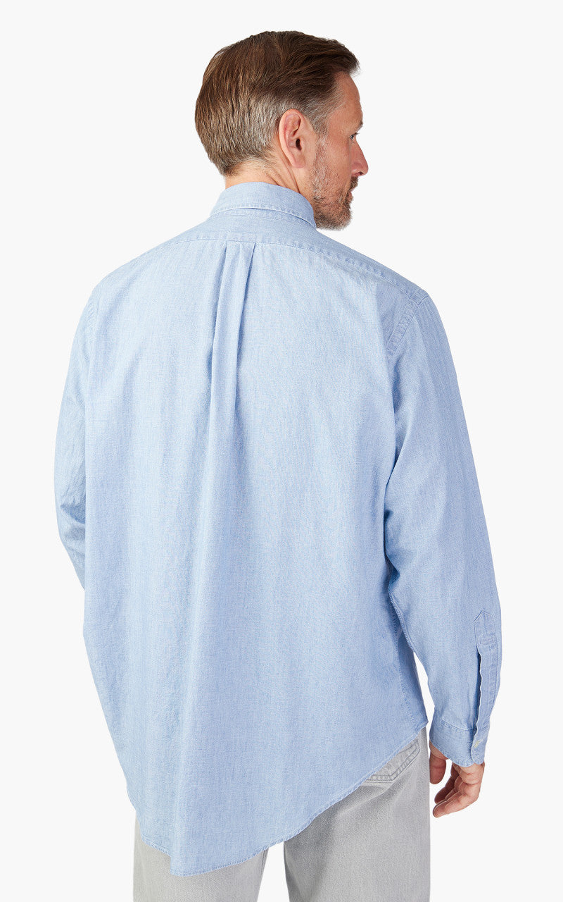 OrSlow Chambray Button Down Safari Shirt Bleach