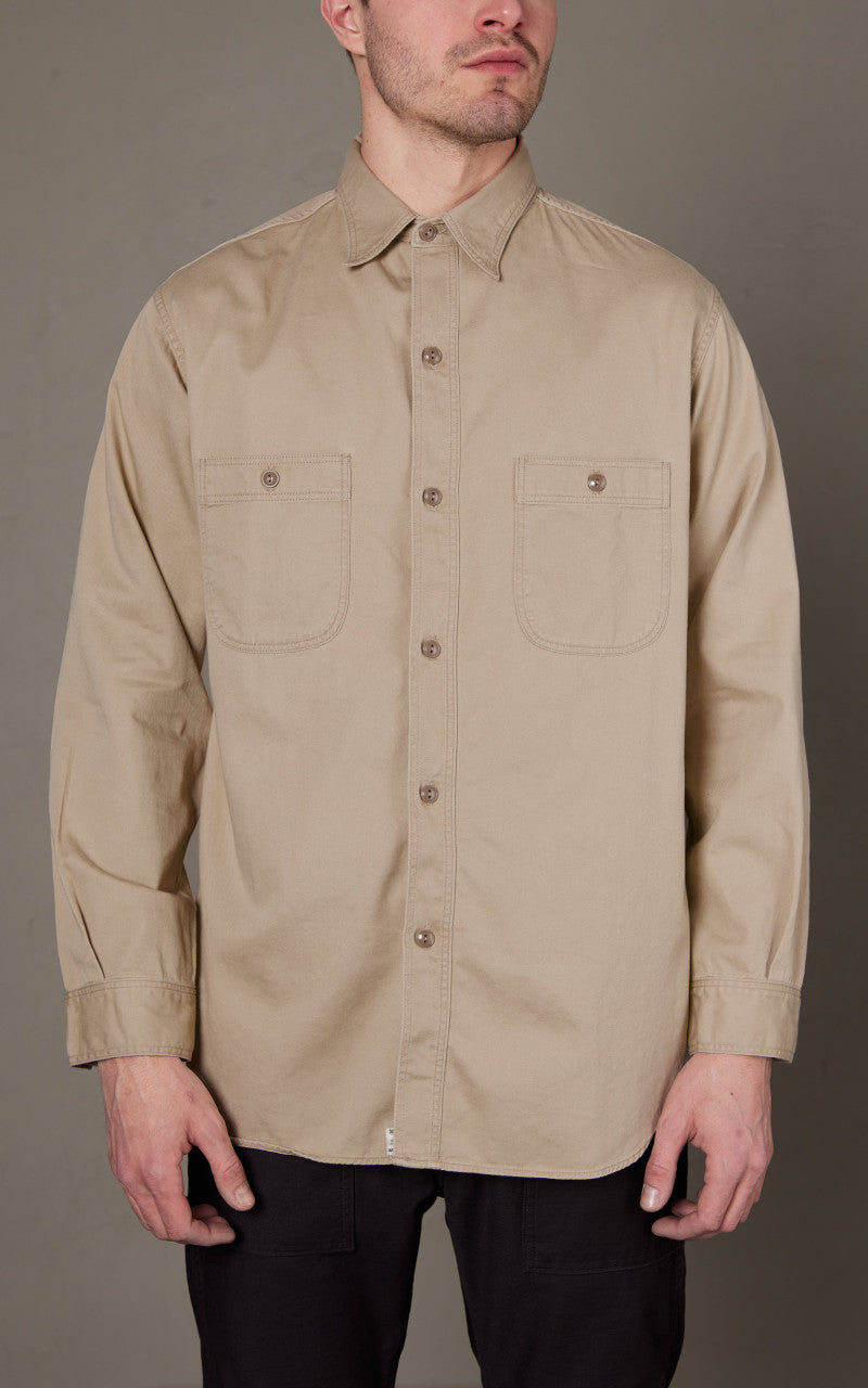 OrSlow Vintage Fit Work Shirt Beige
