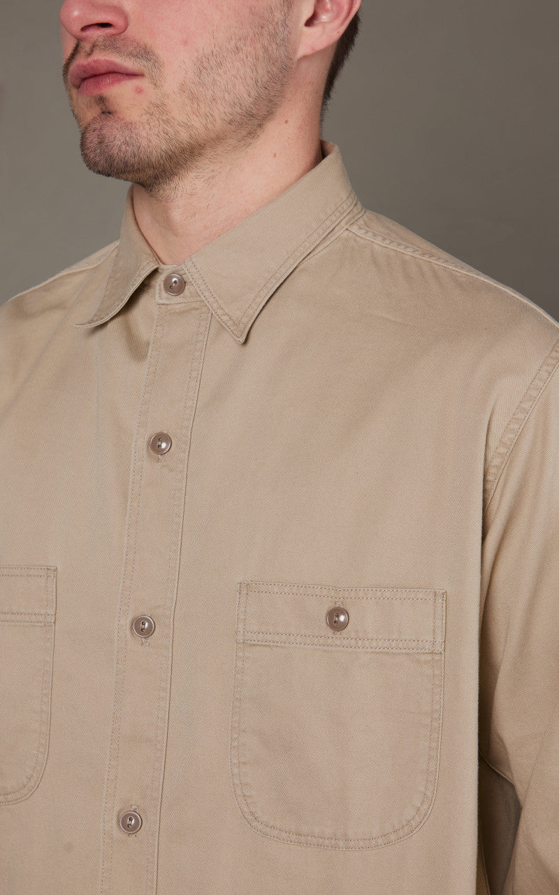 OrSlow Vintage Fit Work Shirt Beige