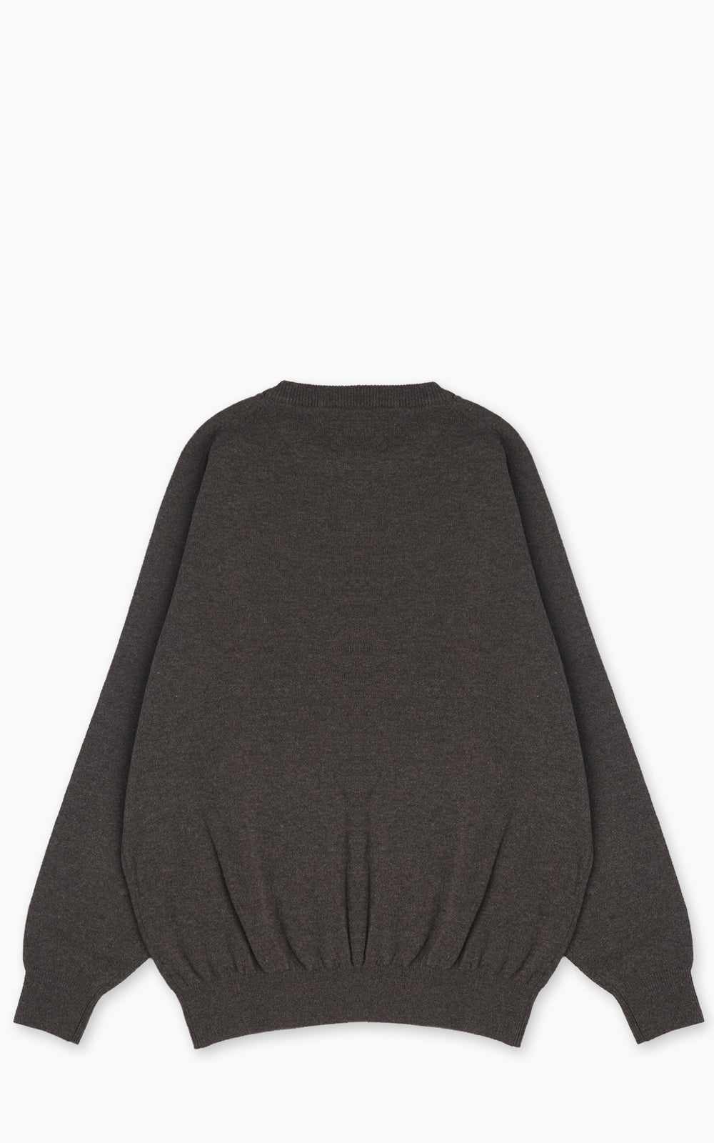 OrSlow Simple Crewneck Wool Sweater Brown