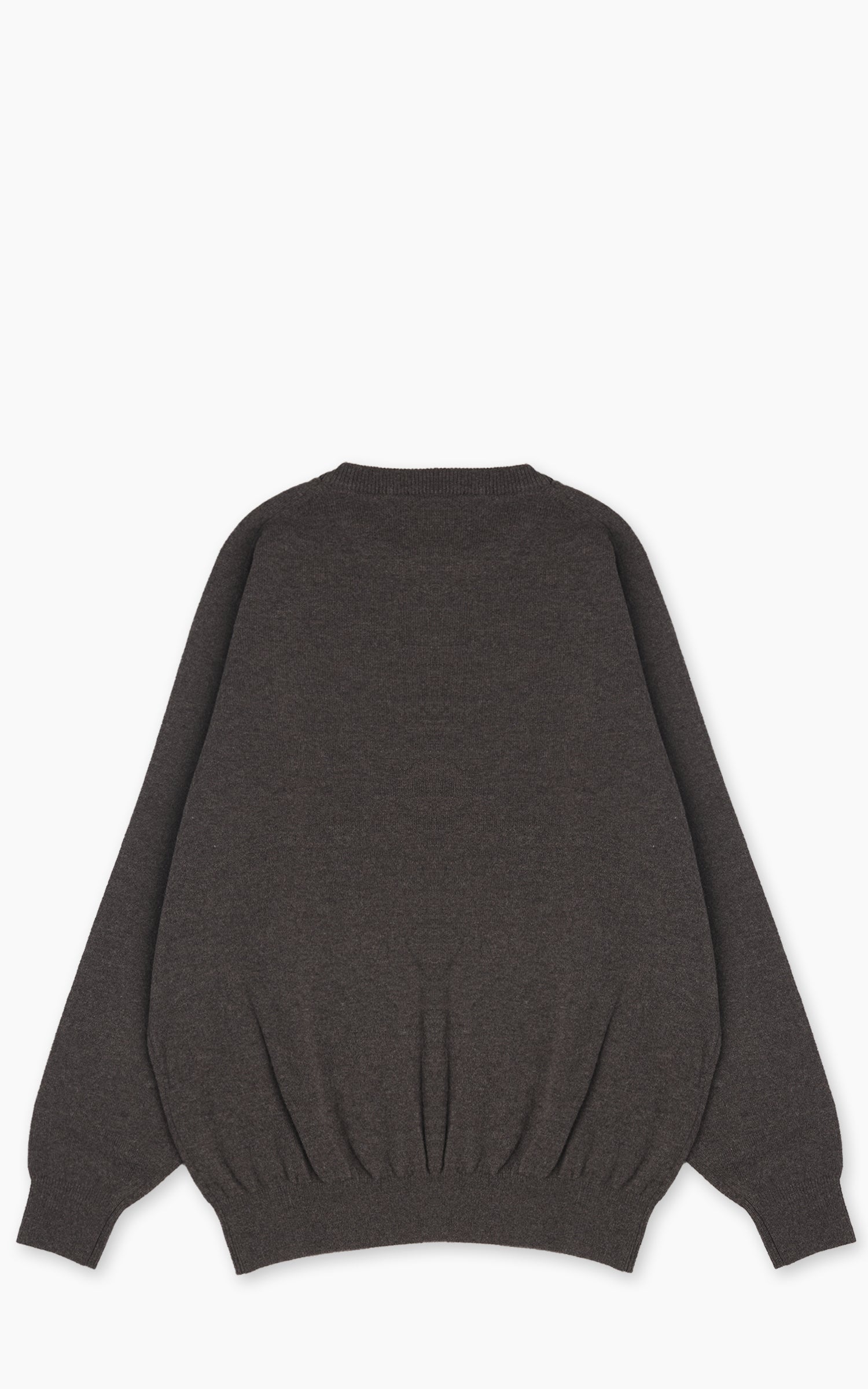 OrSlow Simple Crewneck Wool Sweater Brown