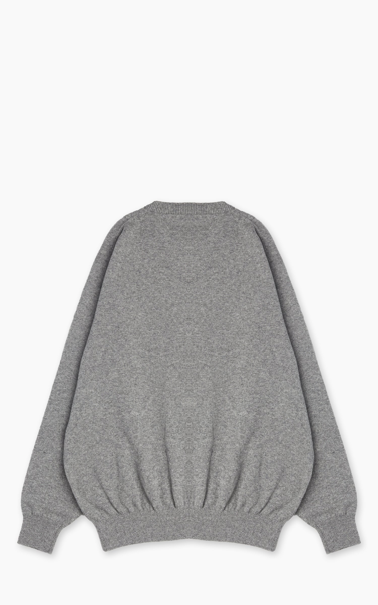 OrSlow Simple Crewneck Wool Sweater Light Grey
