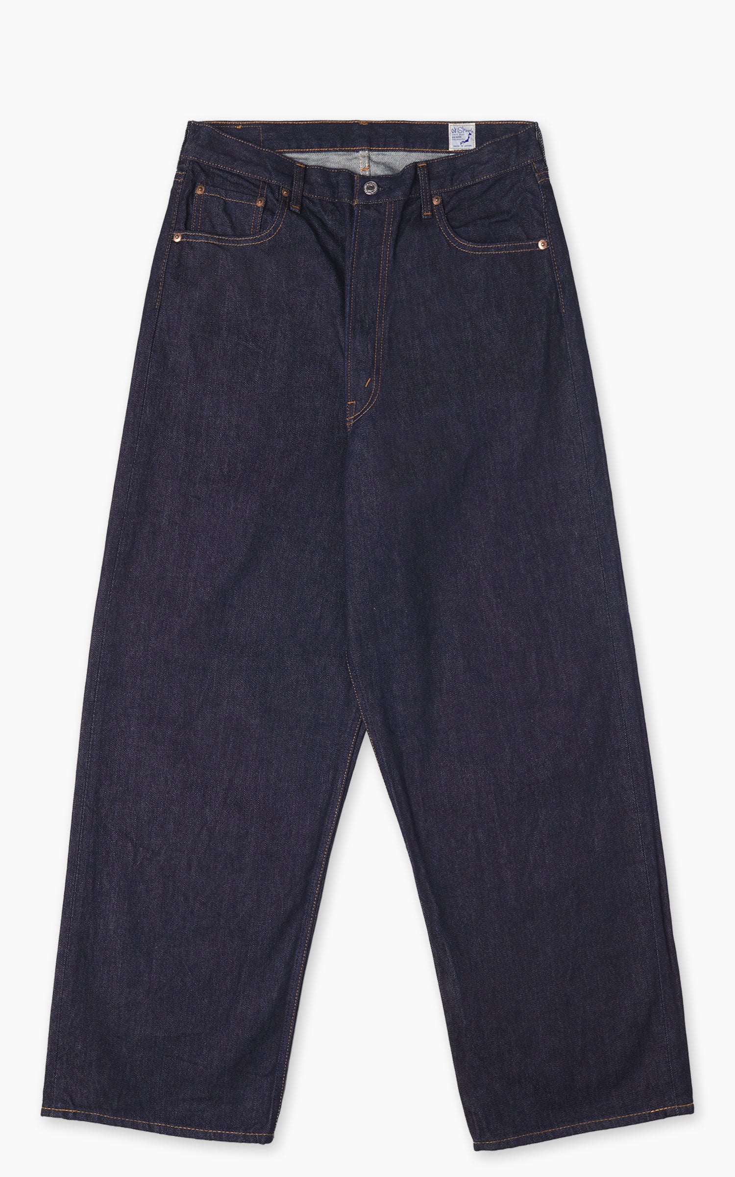 OrSlow 100 Super Dad's Fit Denim Pants Blue One Wash