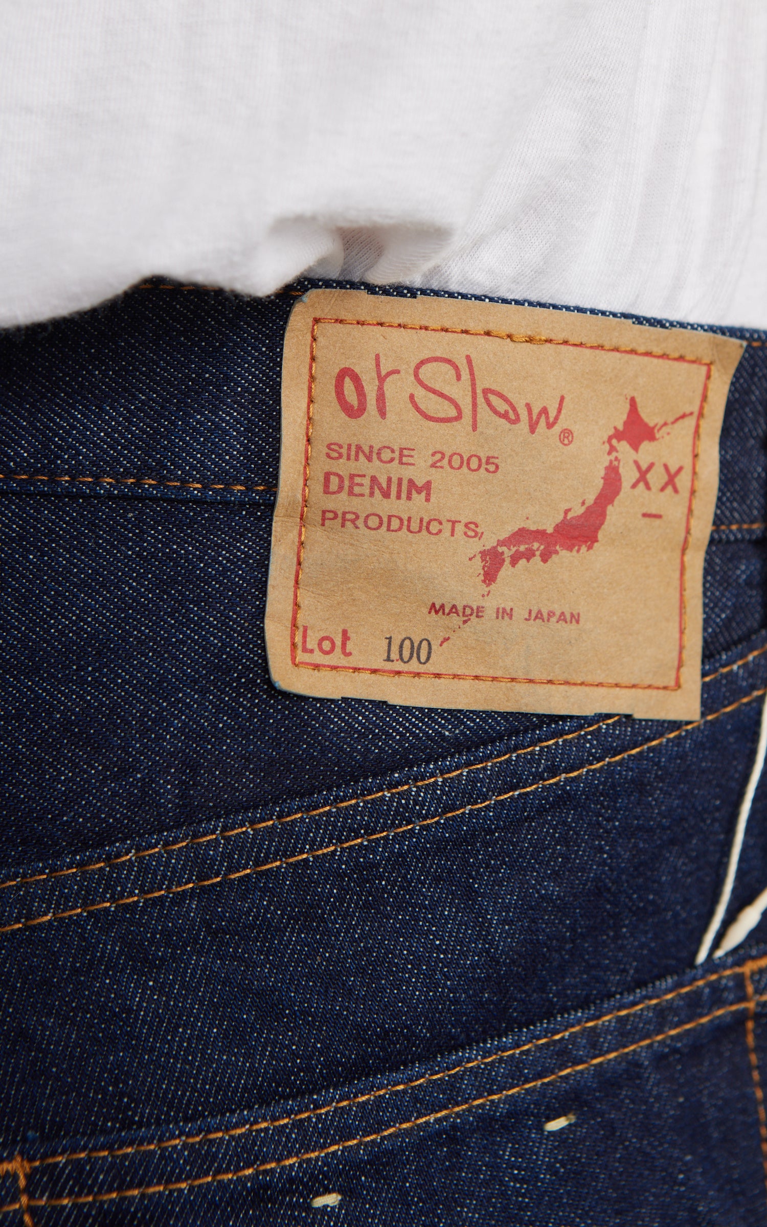 OrSlow 100 Super Dad's Fit Denim Pants Blue One Wash