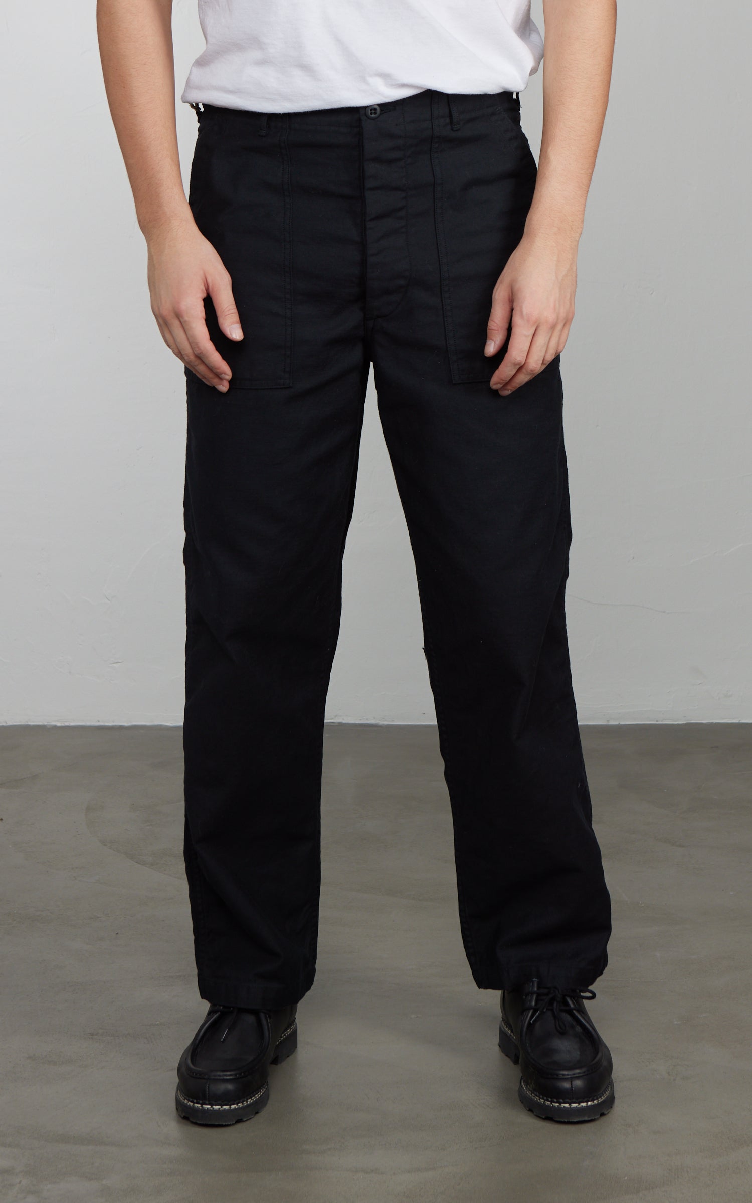 OrSlow US Army Fatigue Pants Regular Reverse Sateen Black
