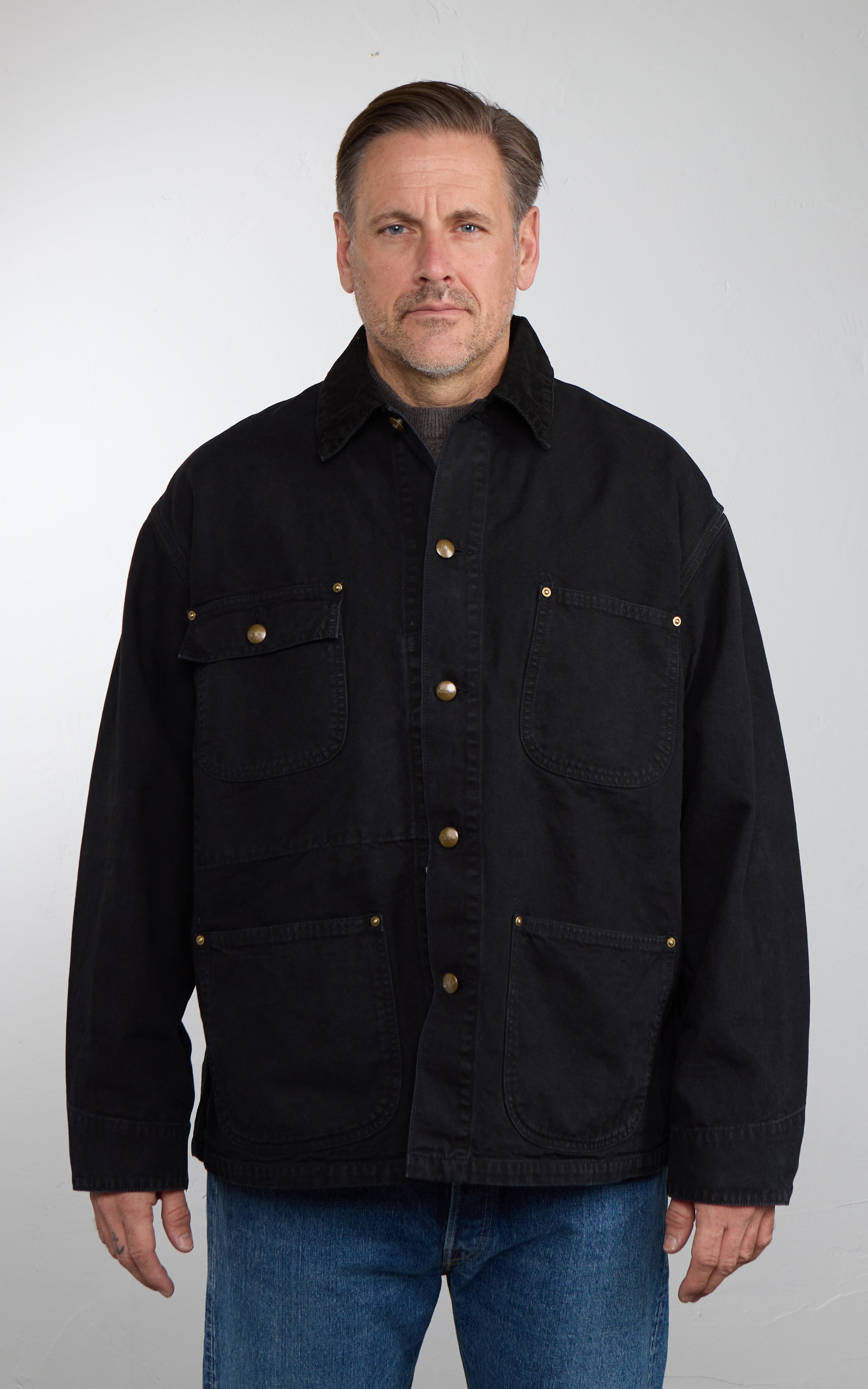 OrSlow Utility Coverall Herringbone Black