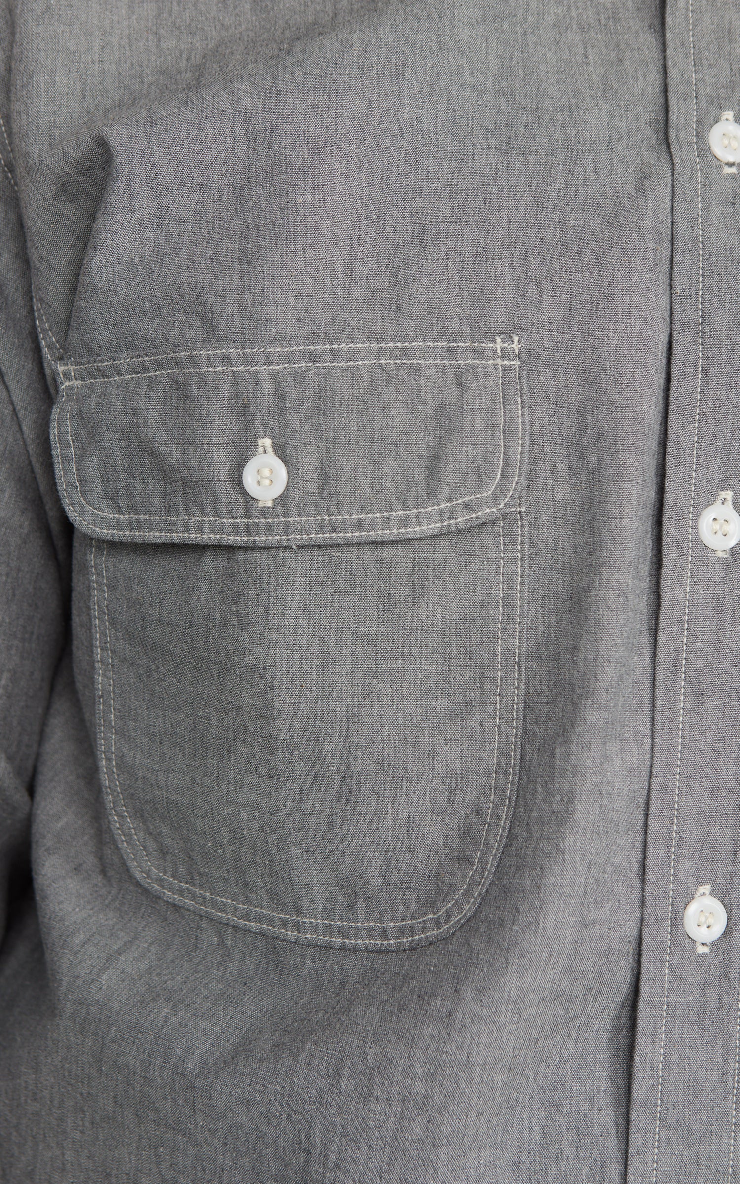 OrSlow Chambray Work Shirt Grey